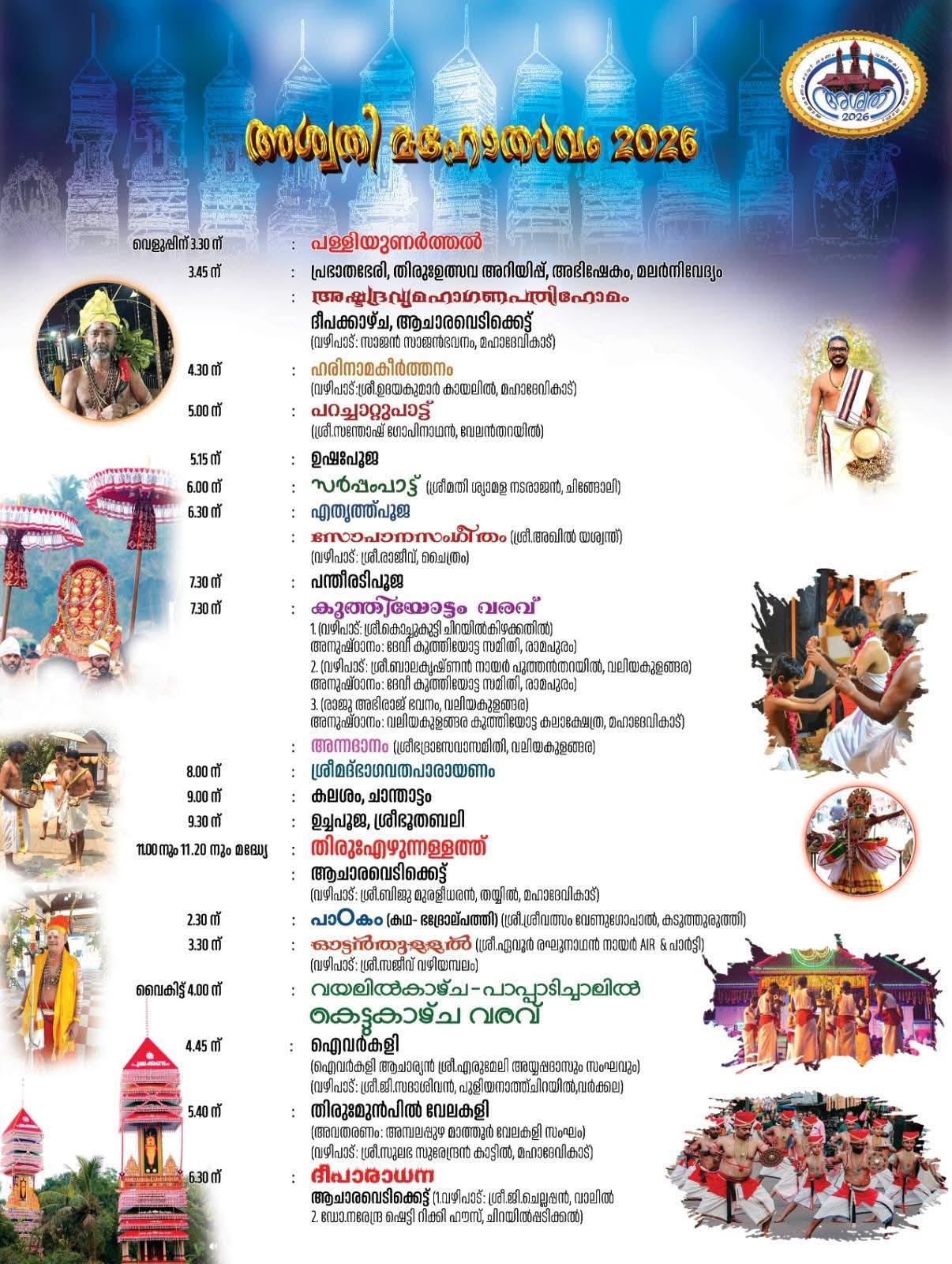 Devotees during Aswathi Mahotsavam 2026 at Valiyakulangara Devi Temple Alappuzha