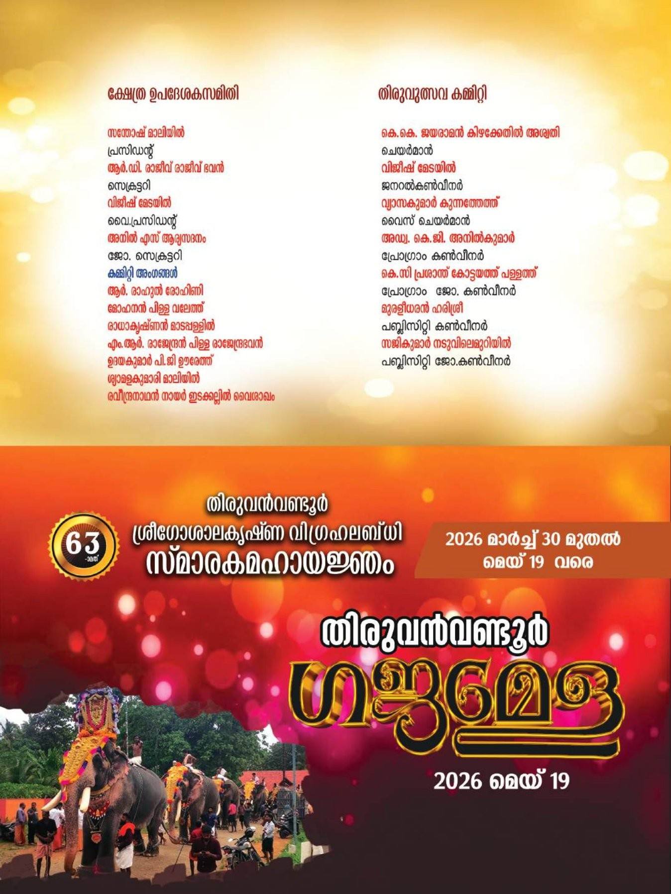 Aakashavismayam fireworks display at Thiruvanvandoor Maha Kshetram