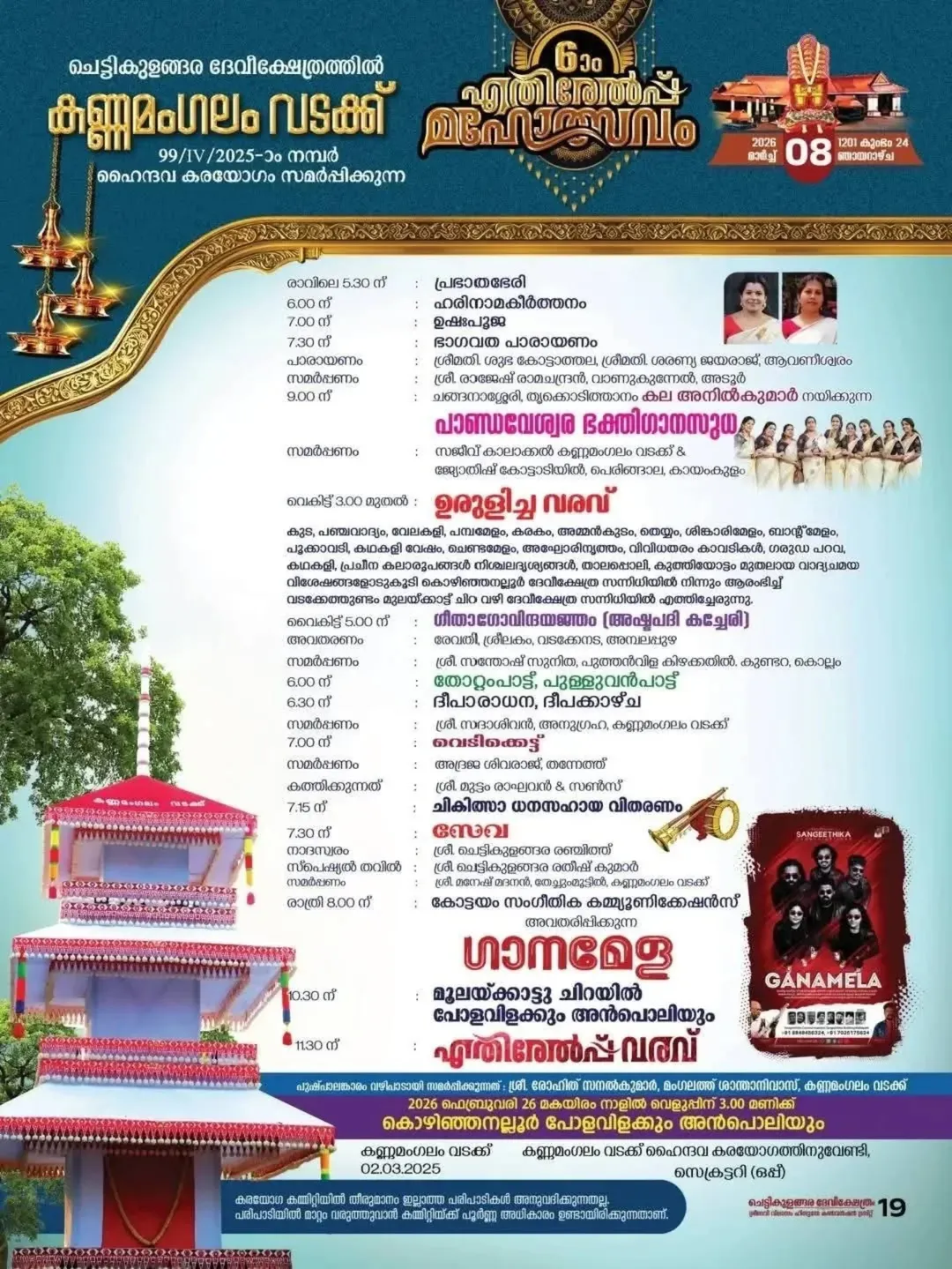 Kuthiyottam ritual performance at Chettikulangara Bhagavathi Temple