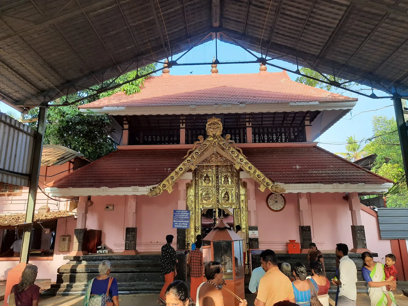 Ancient Ameda Temple on Vembanad Lake spiritual worship Kerala