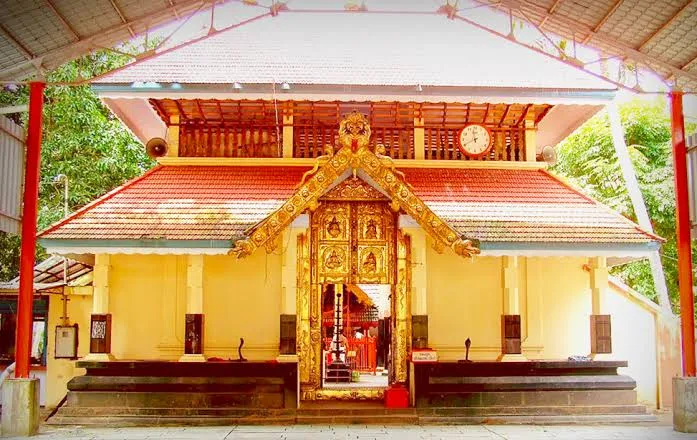 Ameda Temple with traditional Kerala