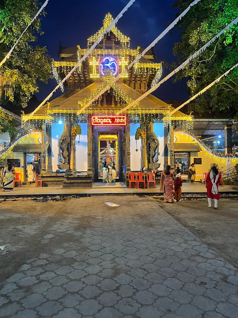 Sree Anchumana Devi Temple with traditional Kerala