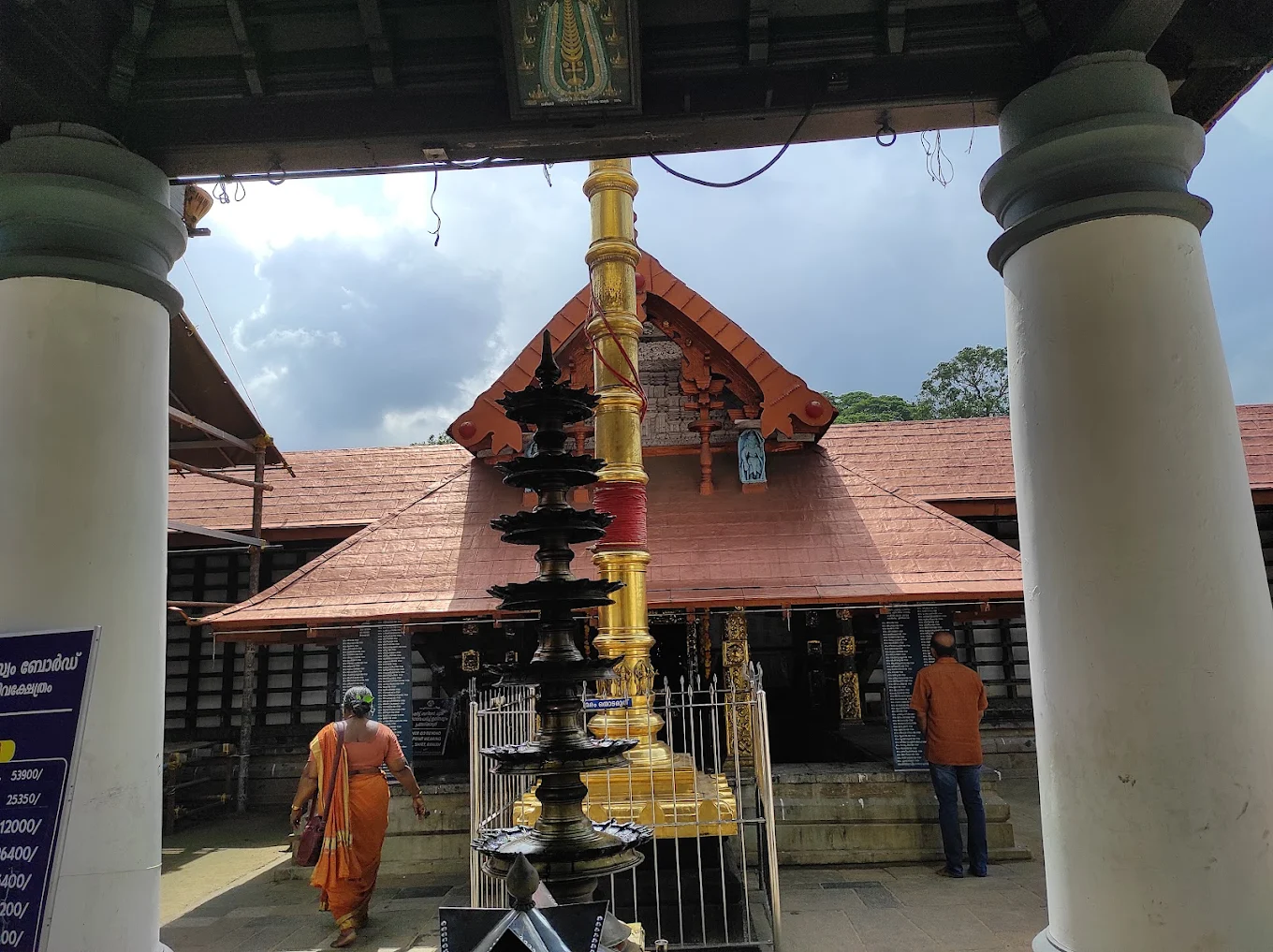 TRaditional architecture style at Ernakulam Shiva Temple during festival celebrations