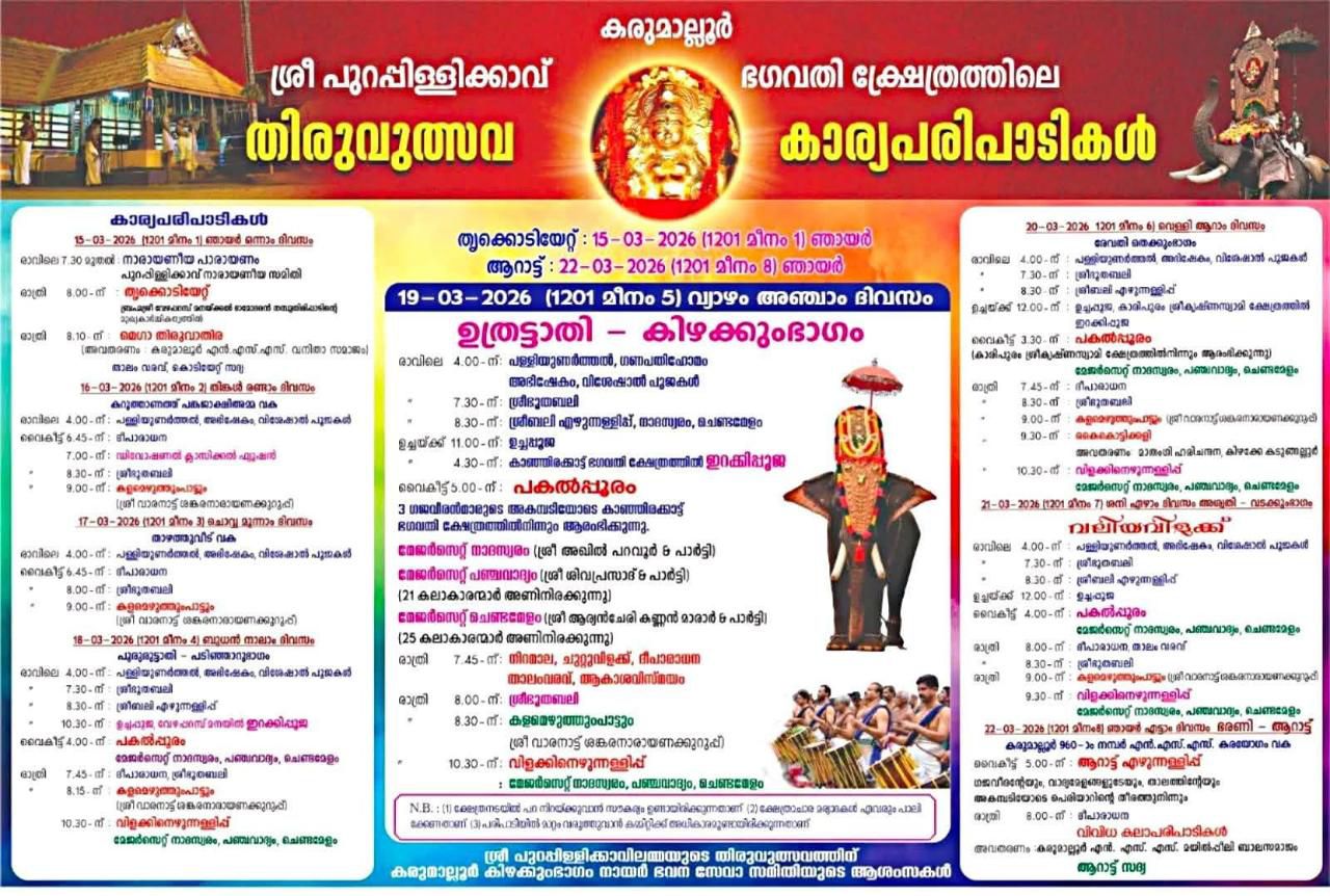 Thiruvutsavam Purappillykaavu Bhagavathy Temple Ernakulam Kerala