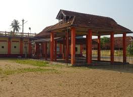 Front view of Cheriazheekal Temple Kollam
