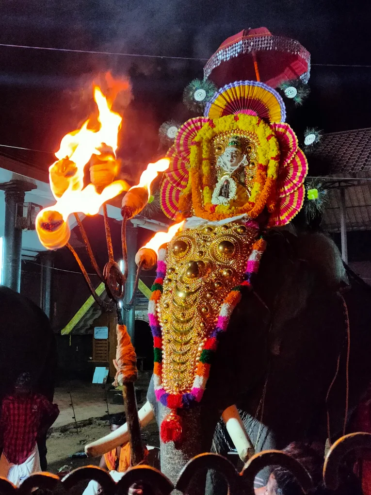Sacred sanctum sanctorum of Sasthamcotta Sree Dharma Sastha Temple