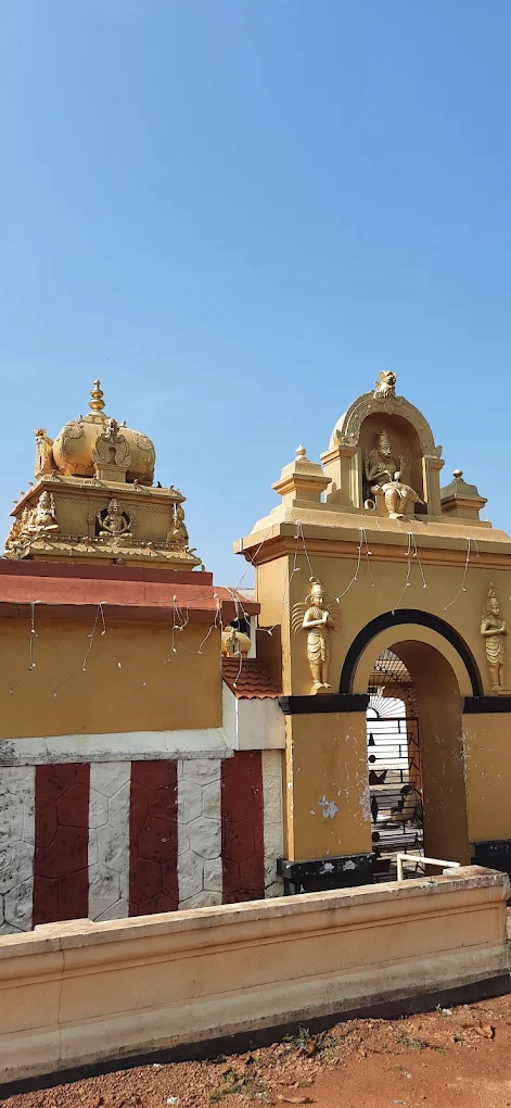Traditional Kerala temple lamp at Veliyam Subrahmanya Temple