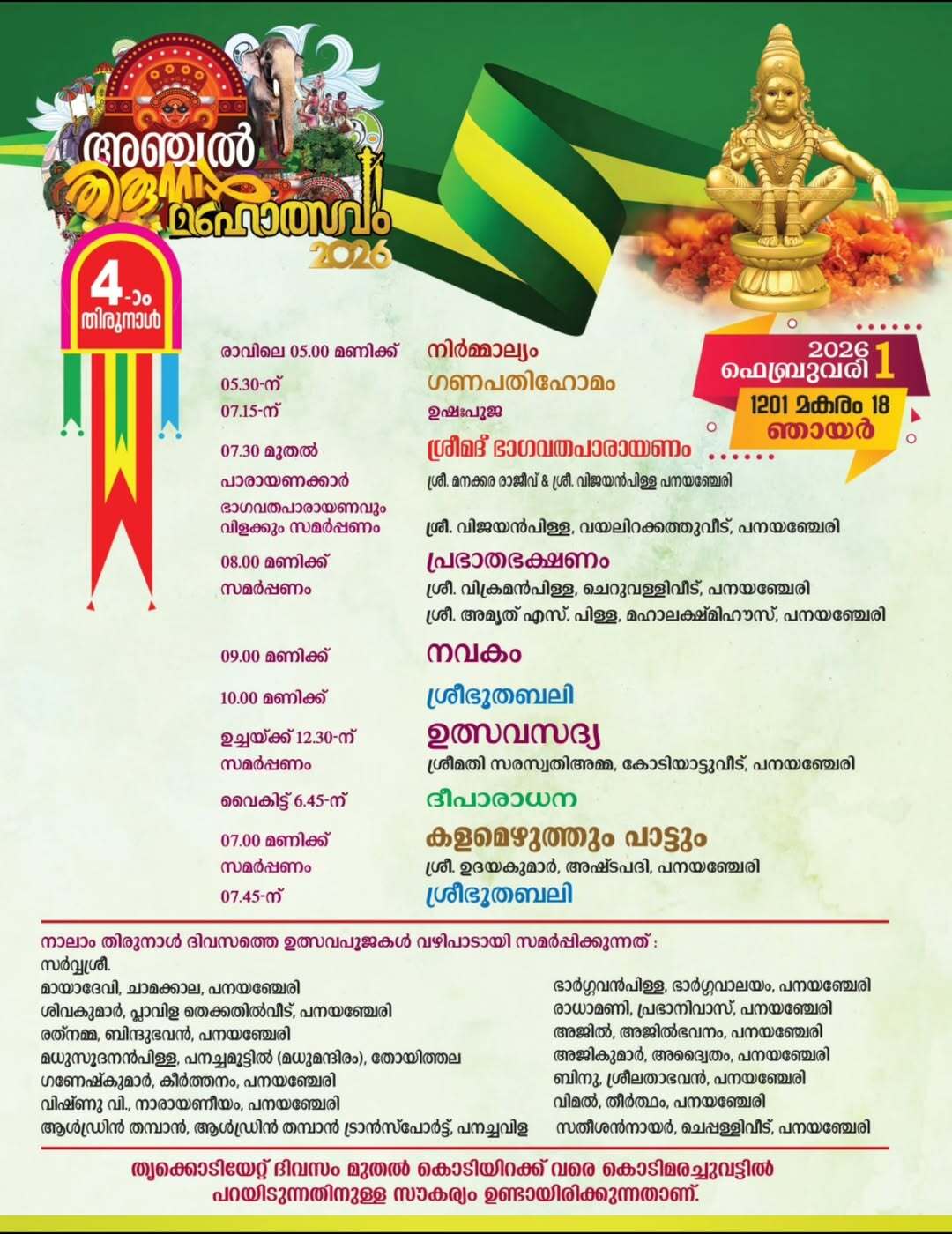 Kalamezhuthu art during Thirunal Mahotsavam 2026