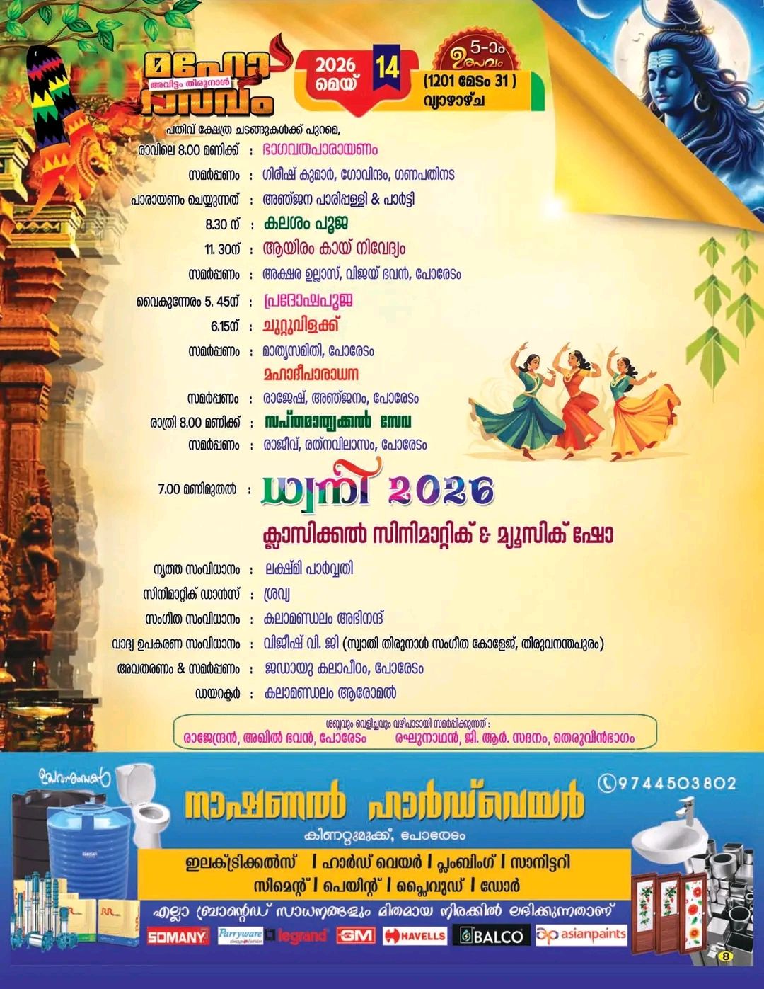 Thiru Aarattu procession Kollam temple festival Kerala