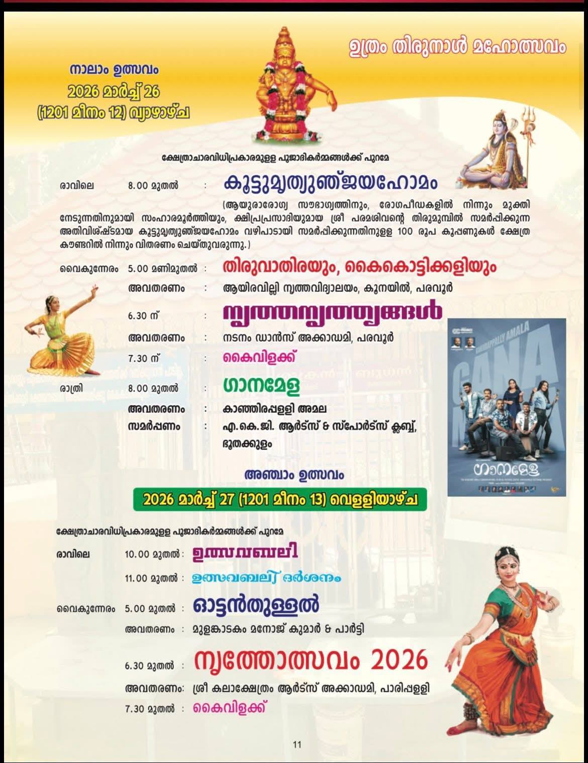 Kaikottikali dance during temple festival