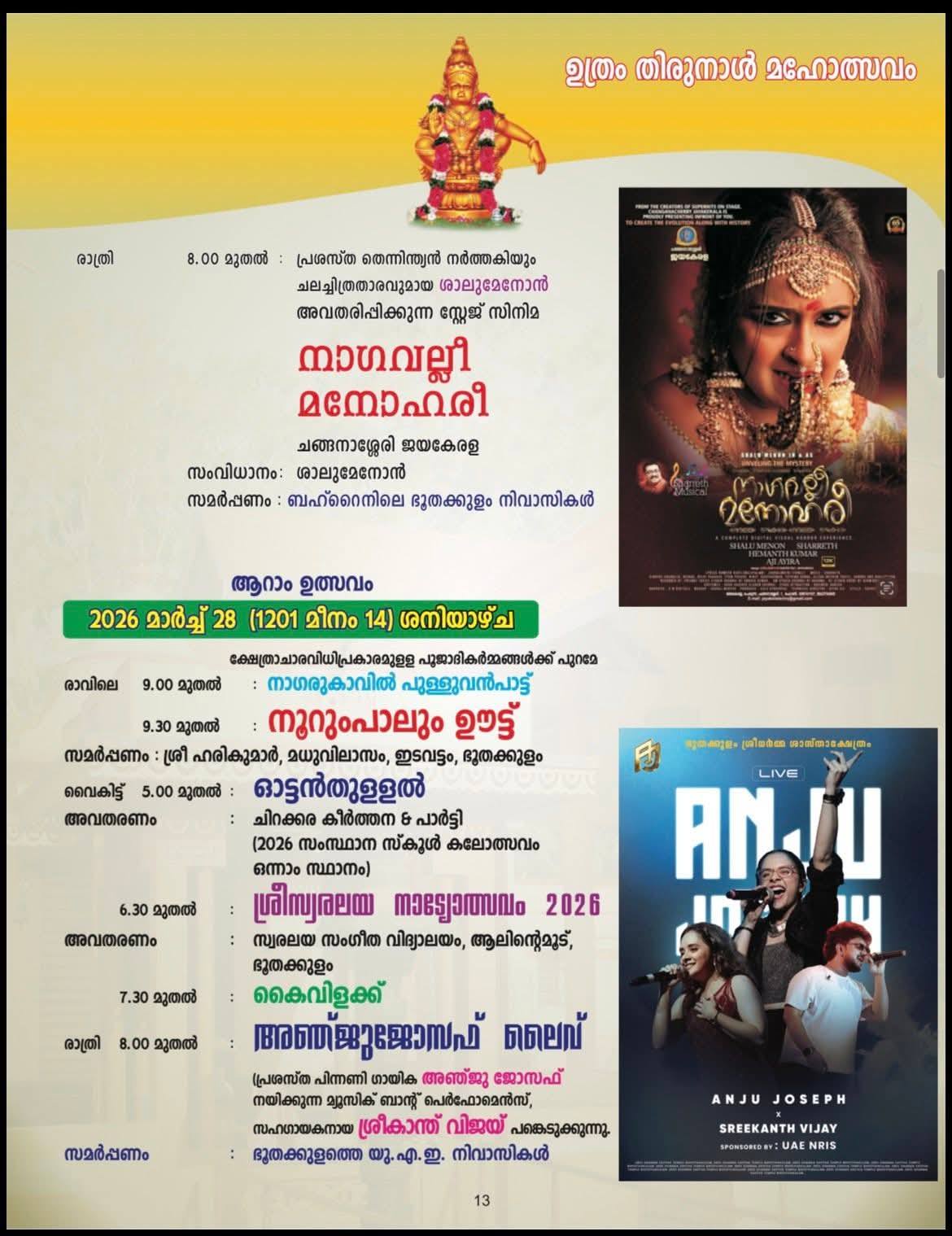 Nadathurappu procession in Kollam temple