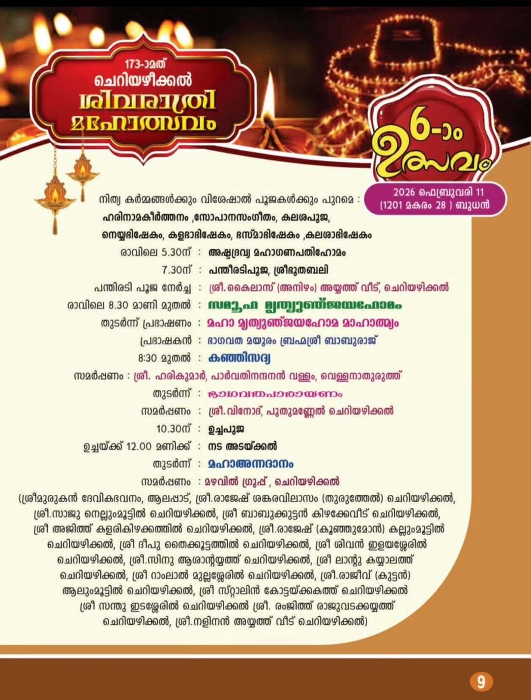 Traditional Kerala percussion ensemble during festival