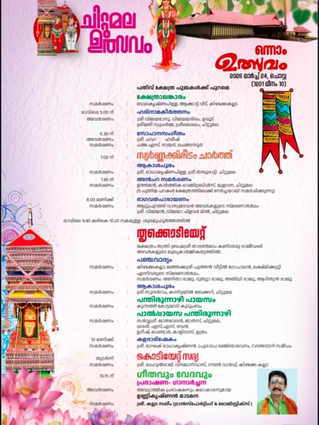 Pongala fire ritual in front of Chittumala Sree Durga Devi Temple