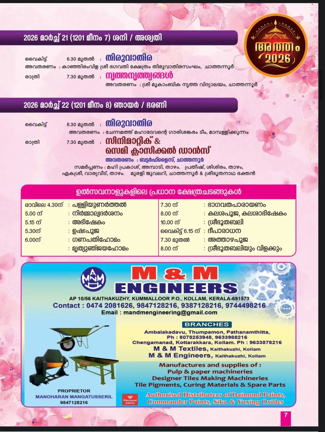 Thiruvabharana procession Bhoothanatha Temple festival 2026 Chathannoor