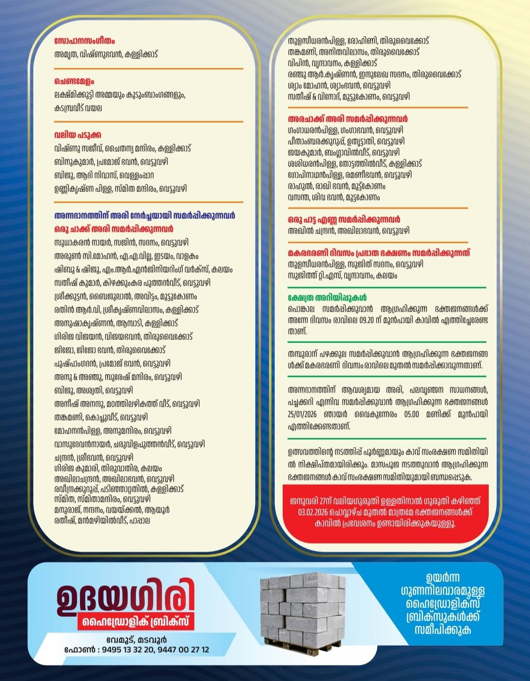 Mahaguruthi ritual for Kallikkattamma and parivara devatas