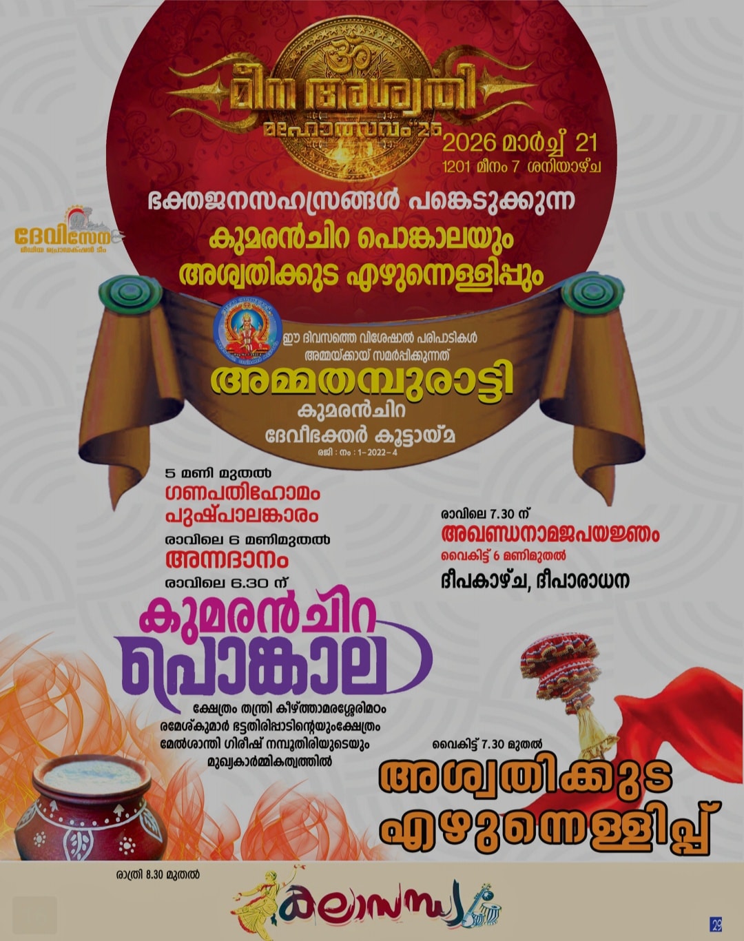 Traditional Kerala percussion ensemble during festival