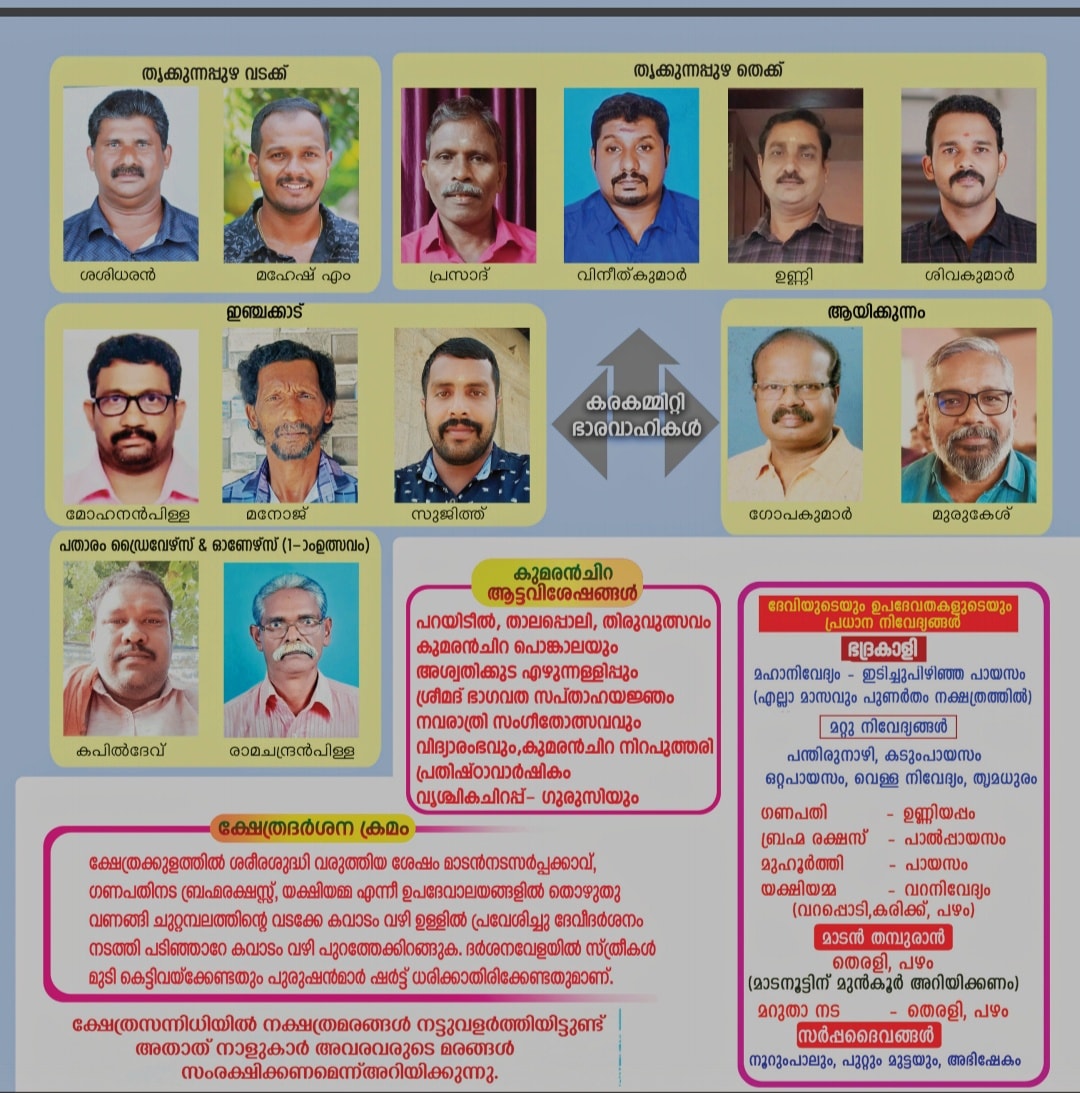 Celebration of Kumaranchira Thiruvutsavam with devotees and priests