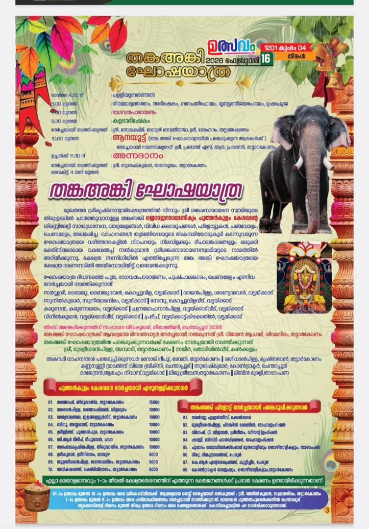 Devotees participating in Kumbha Thiruvathira celebrations