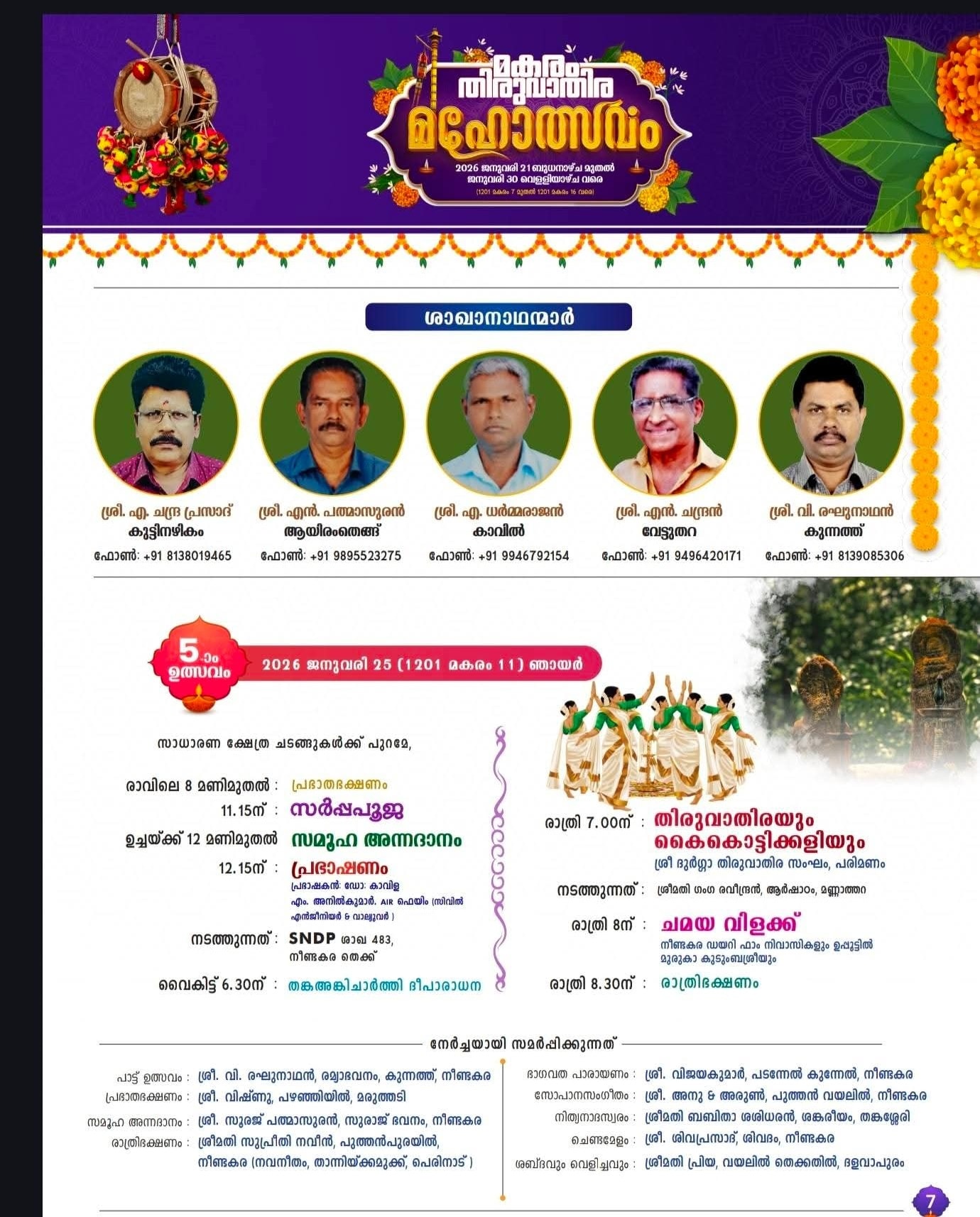 Chamaya Vilakku ritual at Kannattukudi Sree Devi Temple