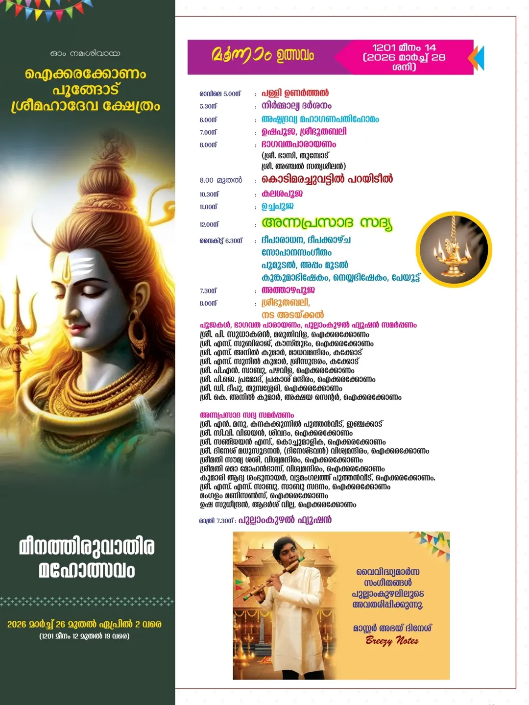 Chenda melam performance during Meenathiruvathira Mahotsavam Kollam