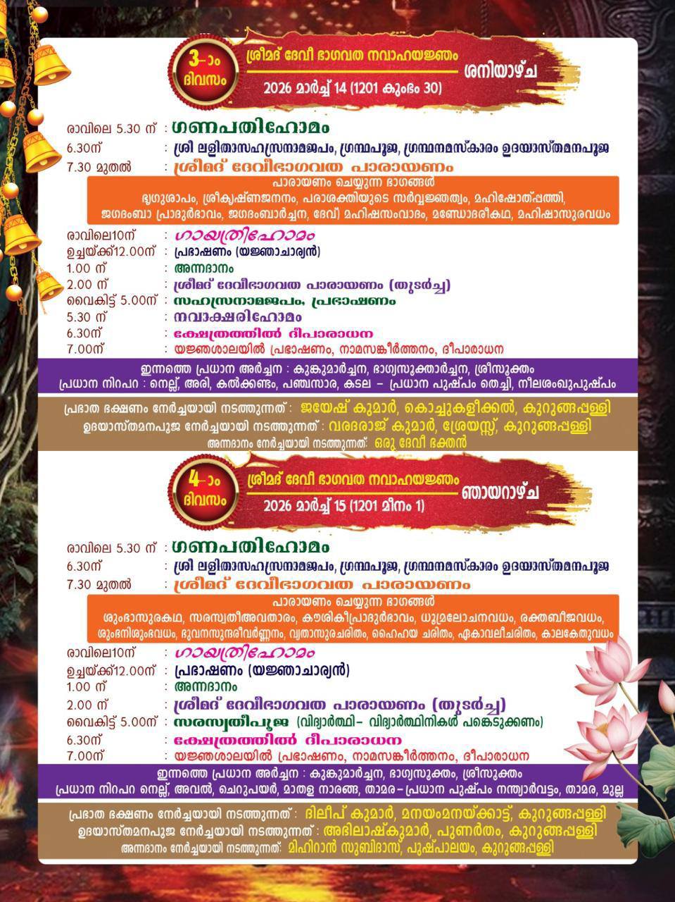 Pongala offering at Kurungappally Sree Bhagavathi Temple Bharani Mahotsavam