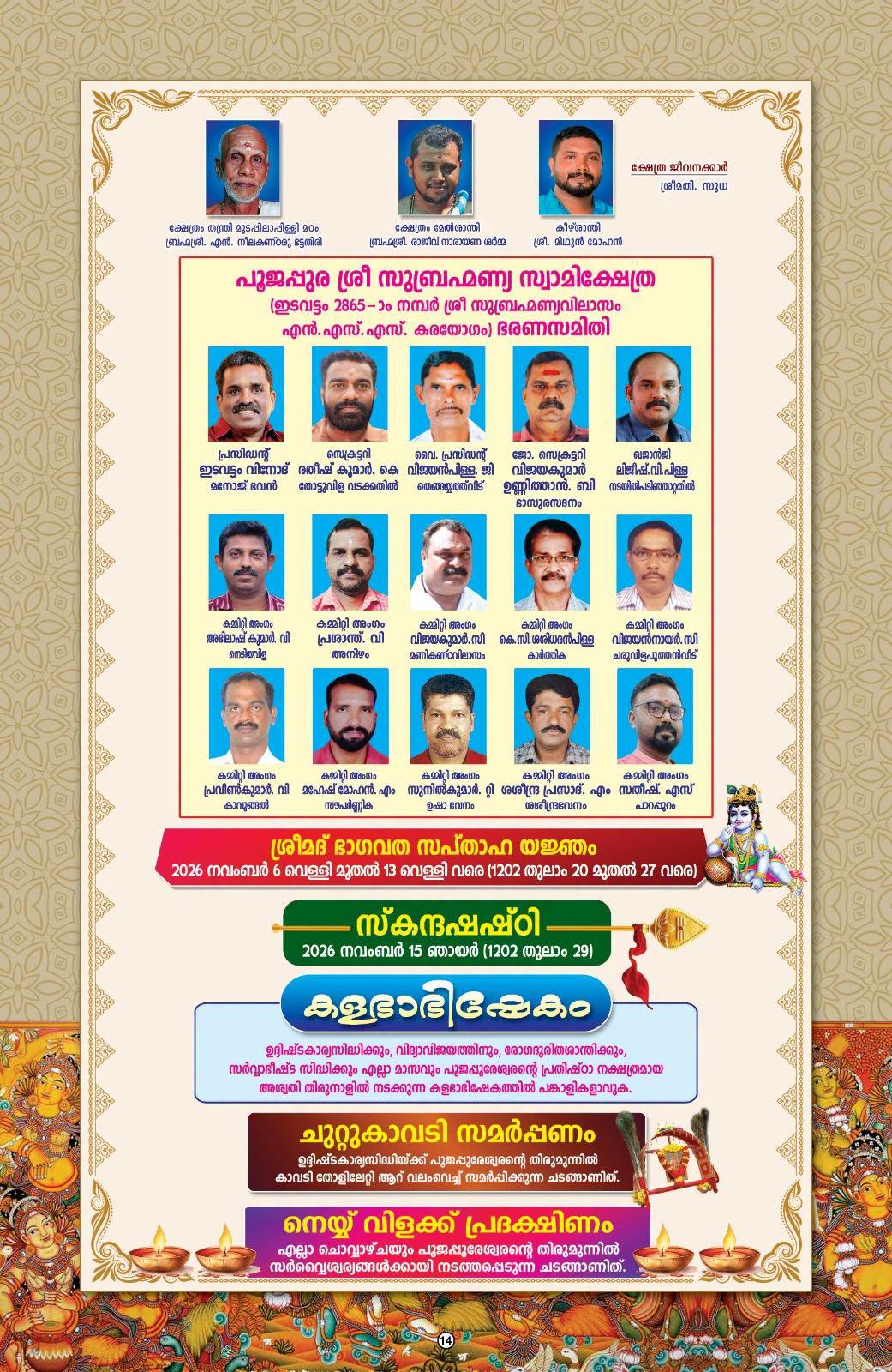 Sacred Vedic rituals and homams during Maha Naveekarana Kalasham