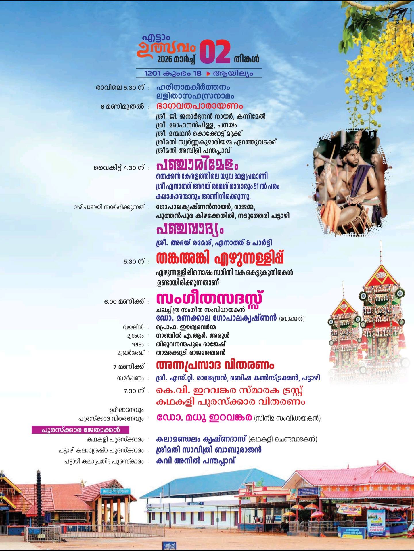 Devotional crowd gathered at Pattazhy Devi Temple festival