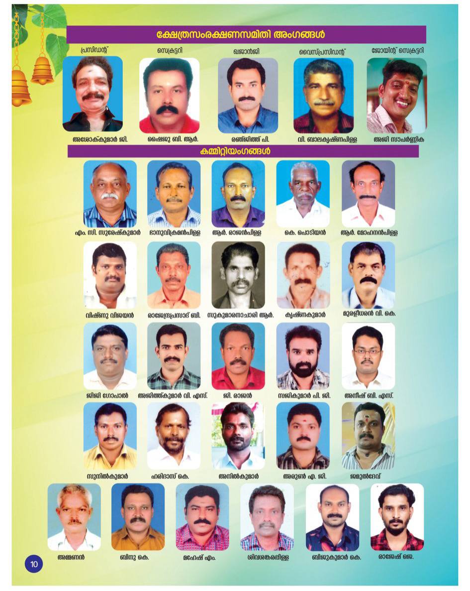 Temple decoration and festive lights at Perumannoor Devi Temple, Kollam