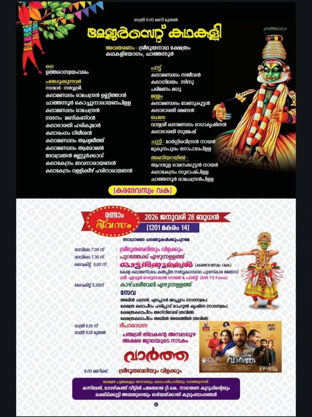 Sree Dharma Sastha Temple festival procession Sakthikulangara