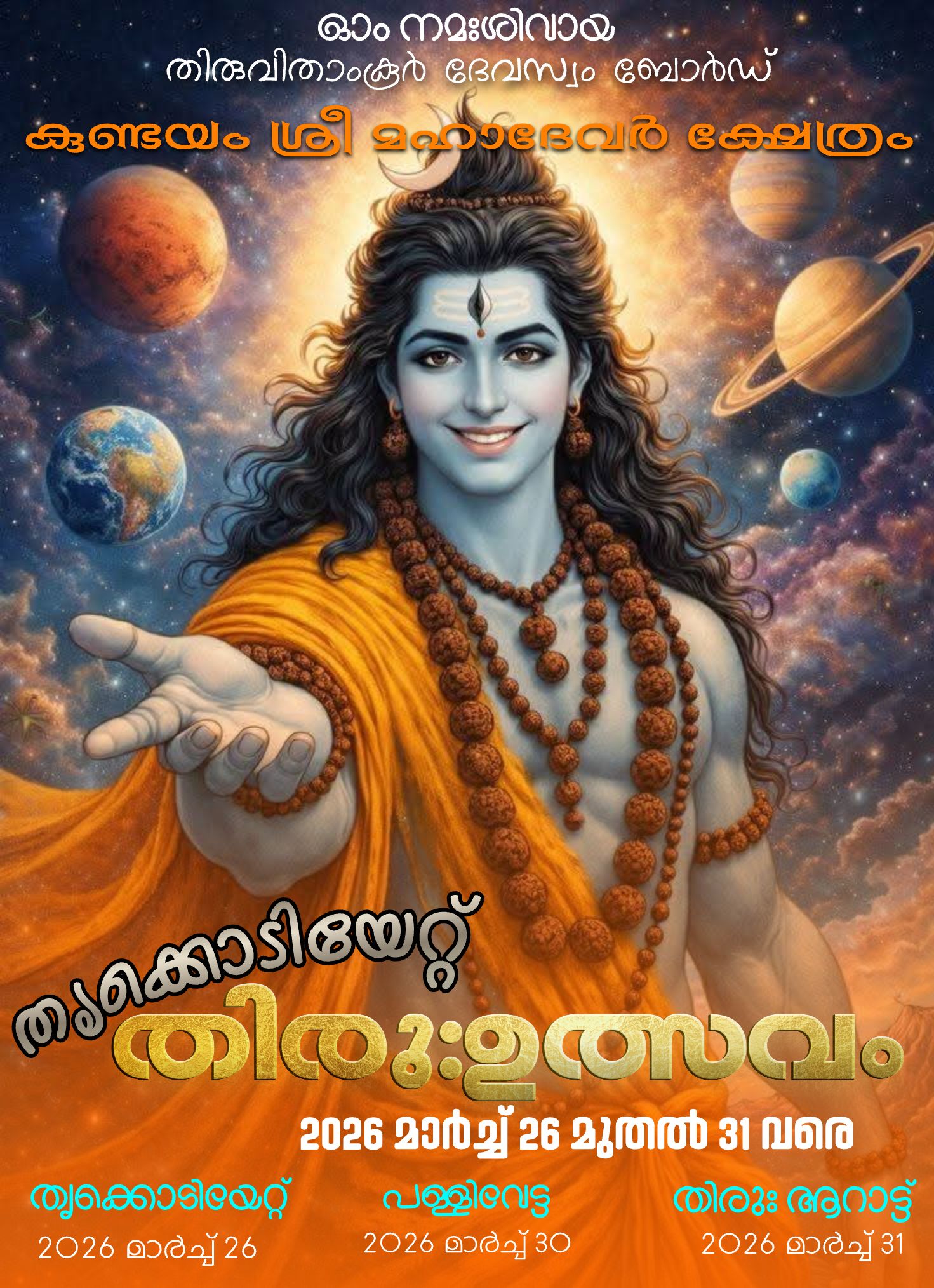 Thrikkodiyettam Thiruvutsavam 2026 at Kundayam Sree Mahadevar Temple Kollam Kerala