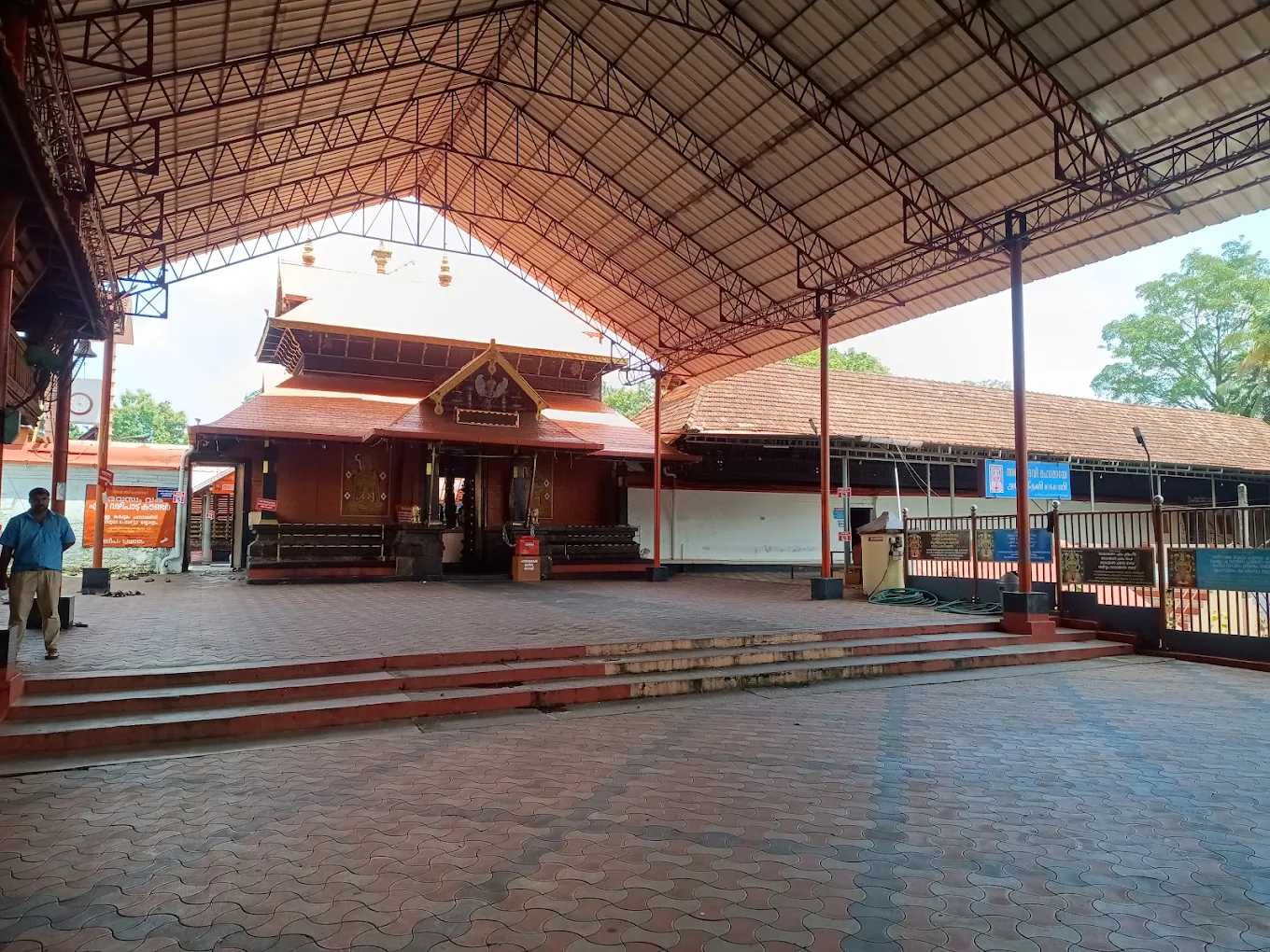 Traditional Kerala temple architecture at Kumaranalloor Devi Temple