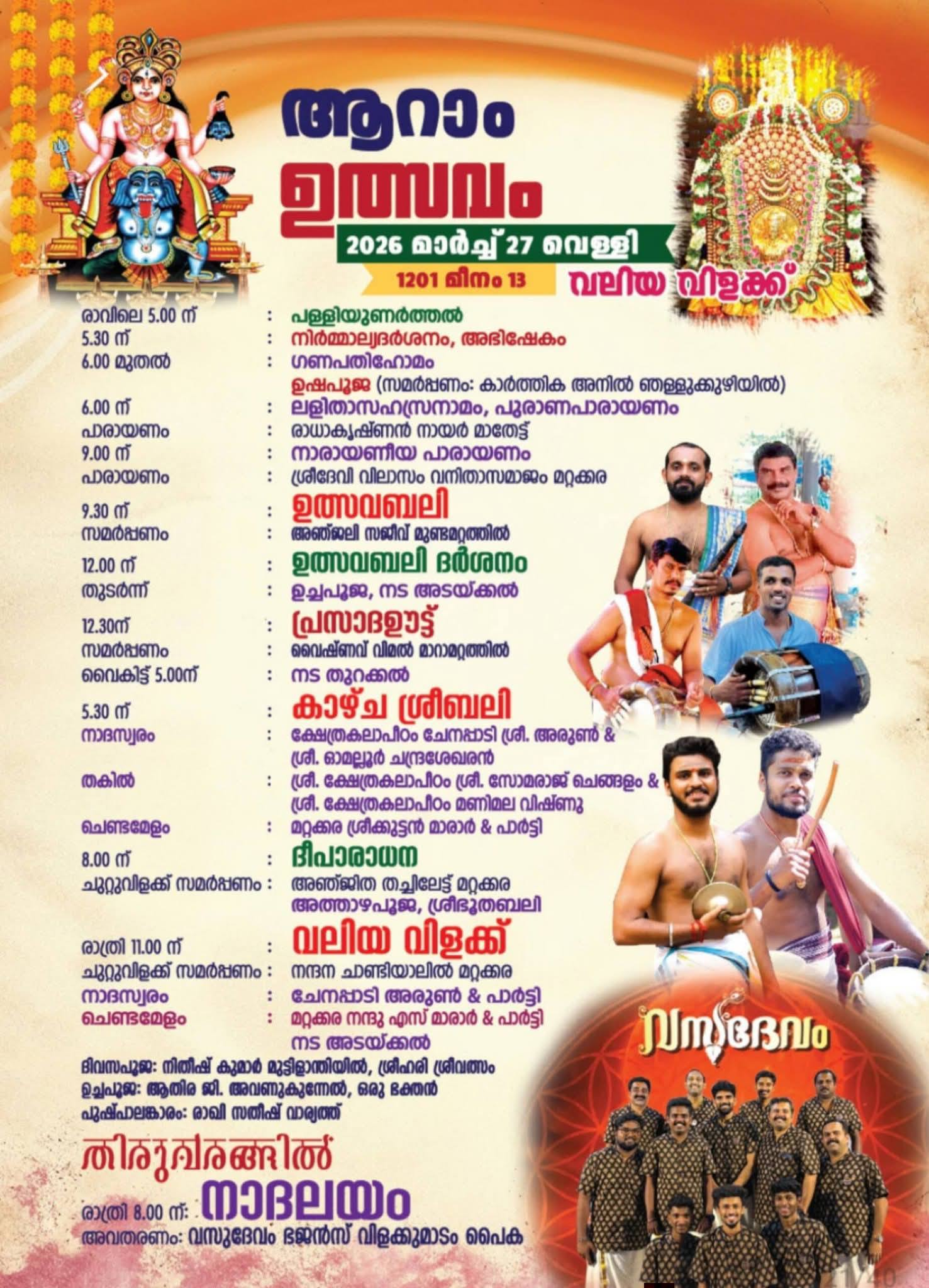 Thalappoli procession at Mattakkara Thuruthippally Bhagavathi Temple