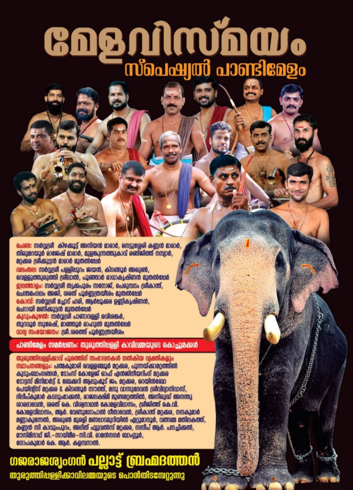 Chenda melam performance during Aswathi Mahotsavam