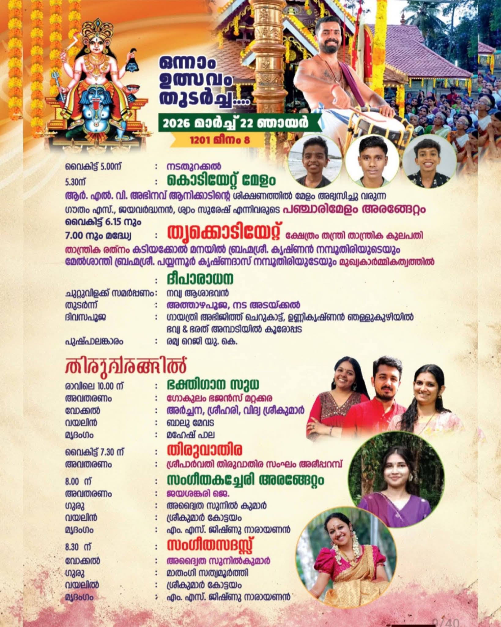 Devi Mahatmyam Parayanam at Mattakkara Thuruthippally Bhagavathi Temple