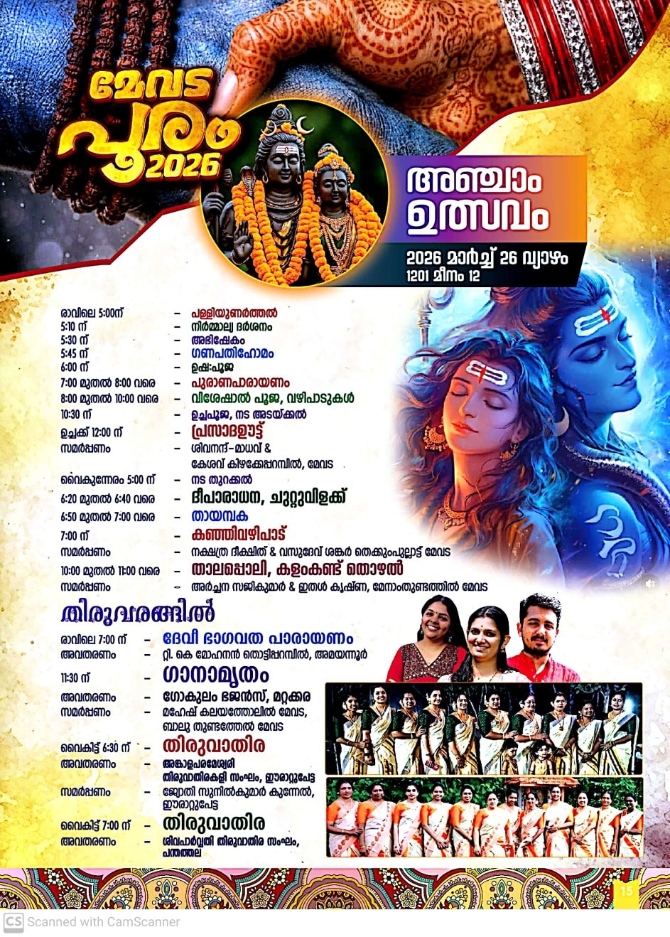 Ritual at Major Purakkattukavu Devi Temple Mevada Pooram