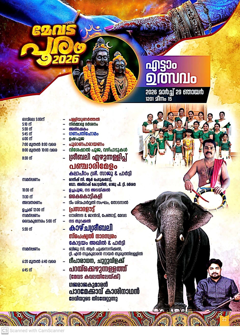 Kerala temple festival atmosphere at Major Purakkattukavu Devi Temple