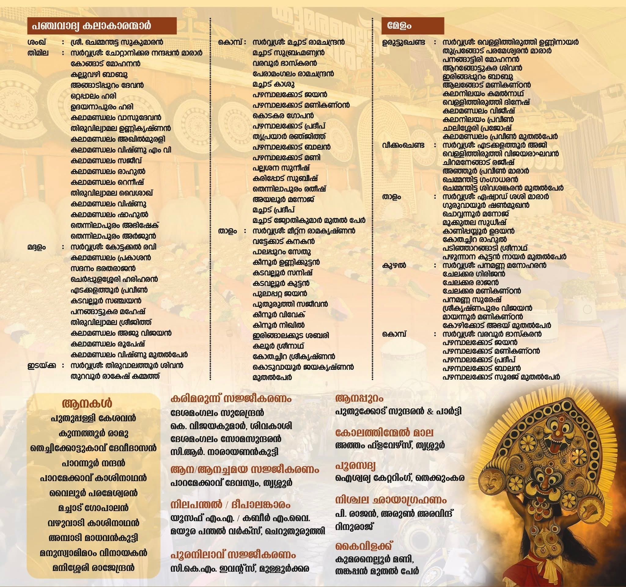 Devotees at Kumaranalloor Bhagavathi Temple during Pooram festival