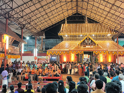 Uthralikavu Pooram 2026 elephant procession at Kumaranalloor Devi Temple