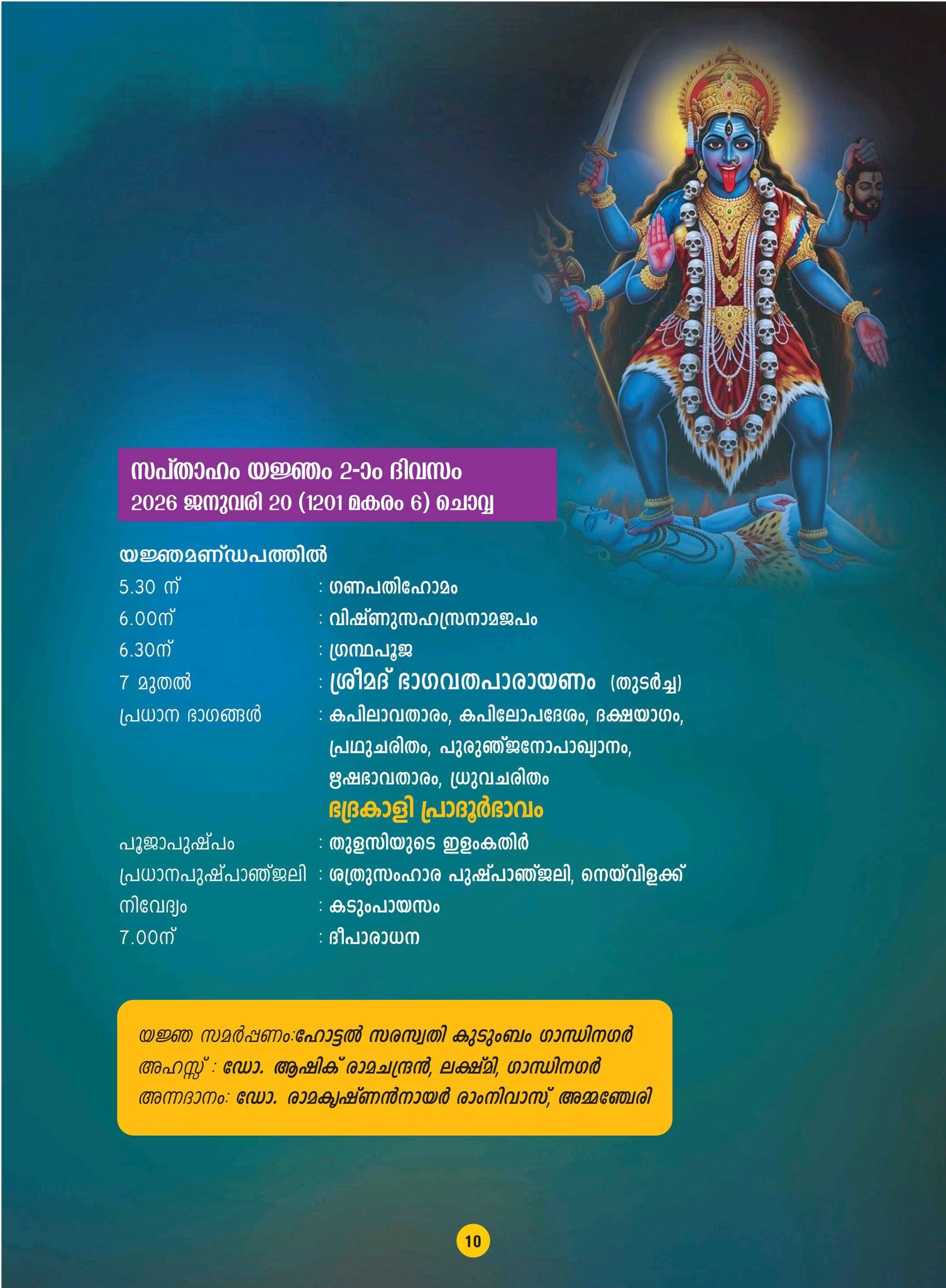 Traditional Shivaratri rituals at Shree Dharma Sastha Temple, Kerala