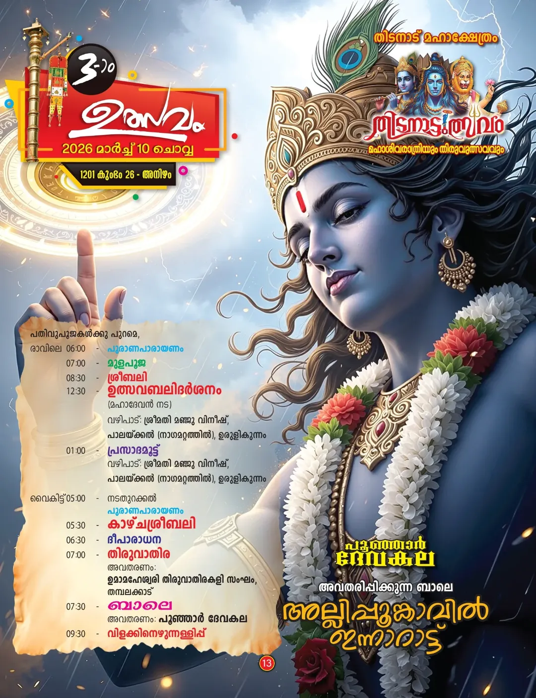 Priest performing rituals for Maha Shivarathri 2026