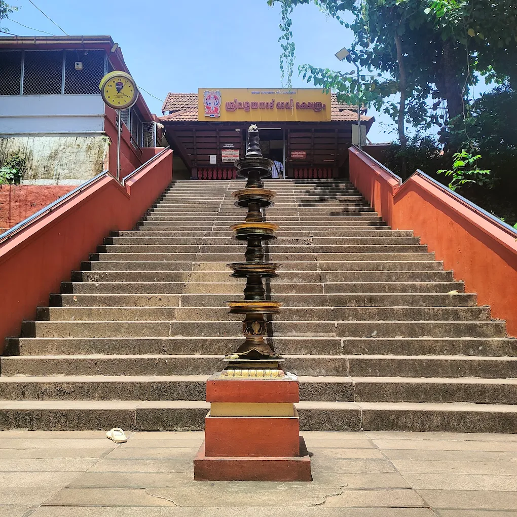 Evening pooja ceremony at Sree Valayanad Devi Temple