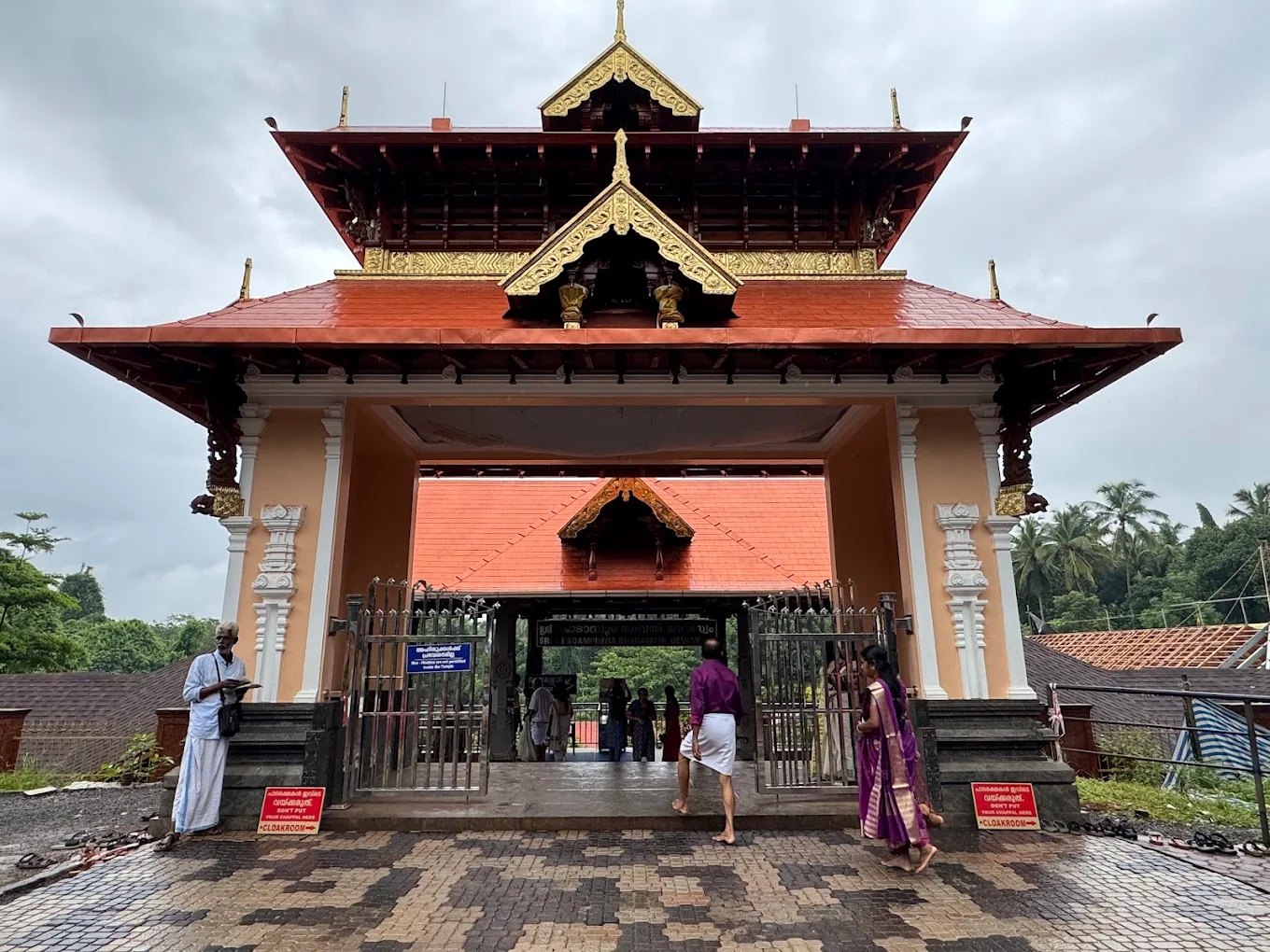 Sacred lamps at Kadampuzha Bhagavathy Temple