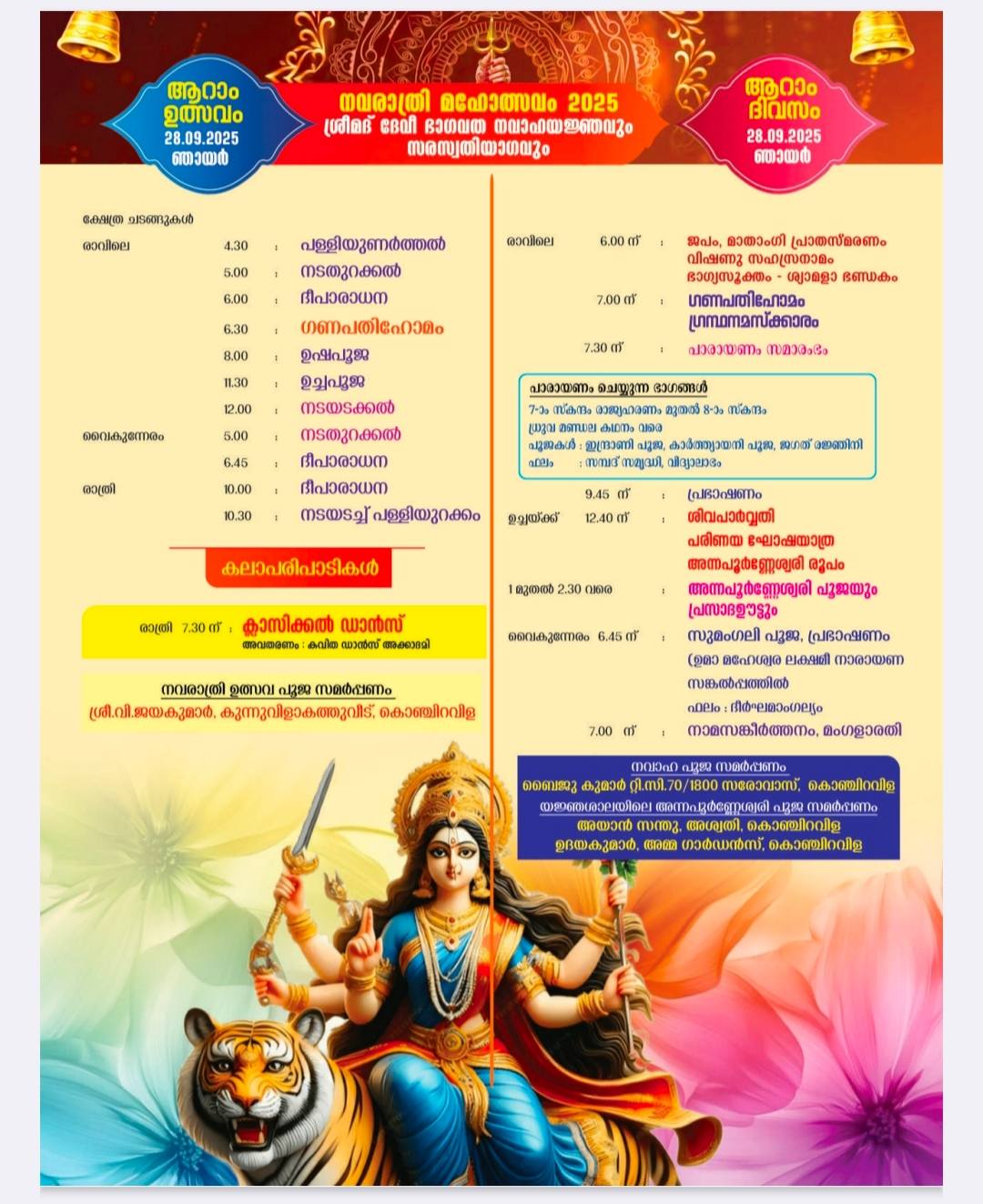 Images of Konchiravila Bhagavathi Temple Navaratri Festival 