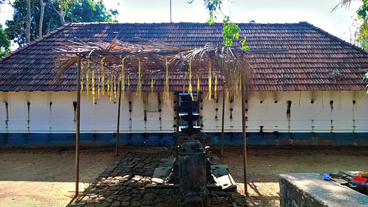 Sacred idol of Lord Krishna at Chalavara Sree Krishna Temple