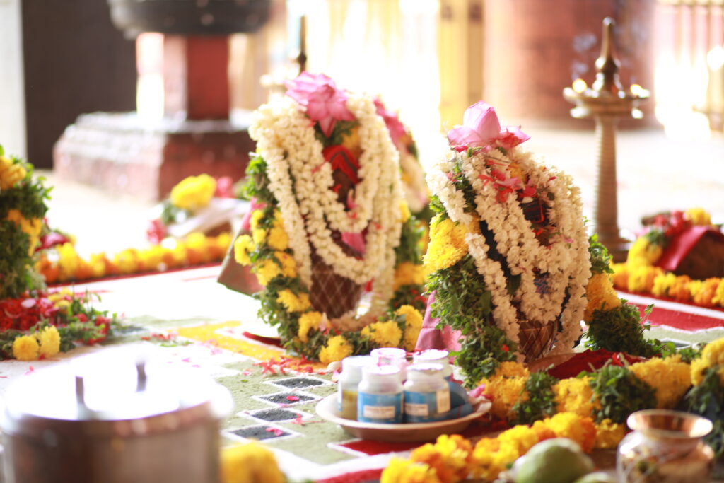 Chandika Homam being performed at Thiruvalathur Sree Randumoorthi Temple