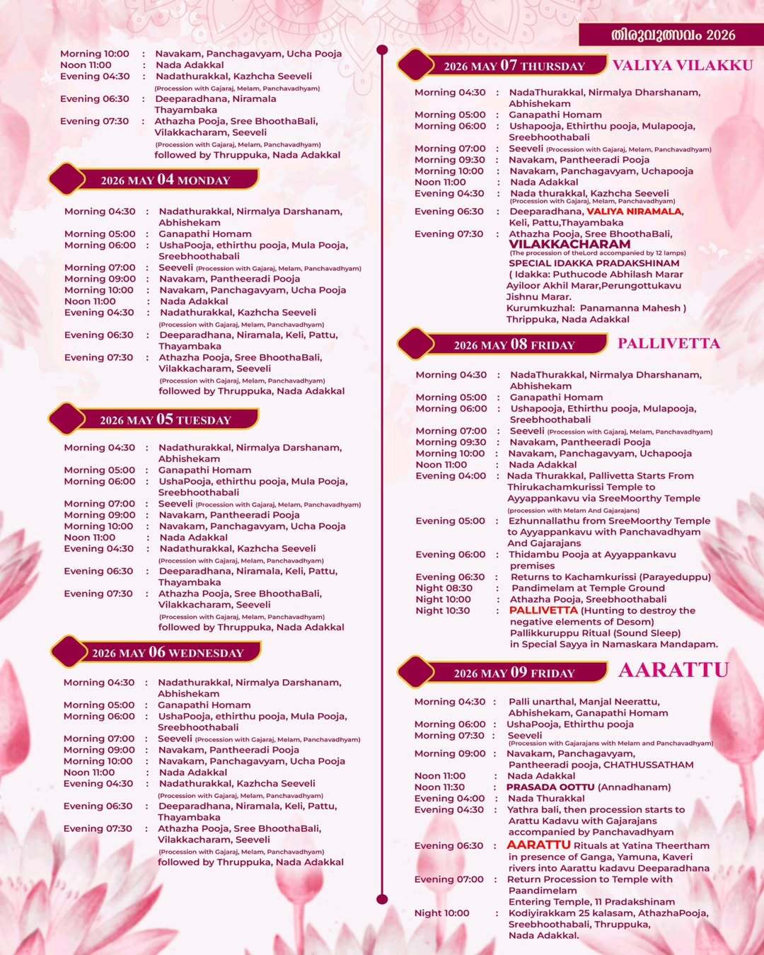 Valiya Vilakku festival event Thirukachamkurissi temple