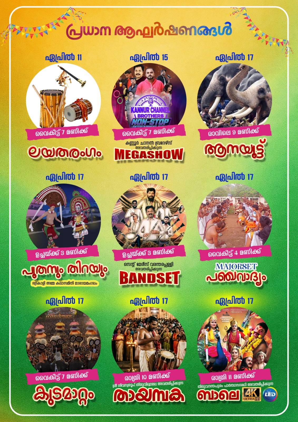 Traditional Thidamp decoration at Plazhy Parappuram Sree Ayyappa Temple for Vishu Vela