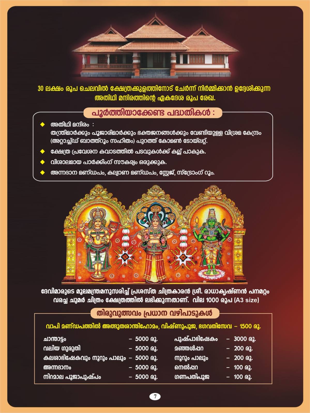 Devotees participating in Padinjattethil temple rituals Kerala