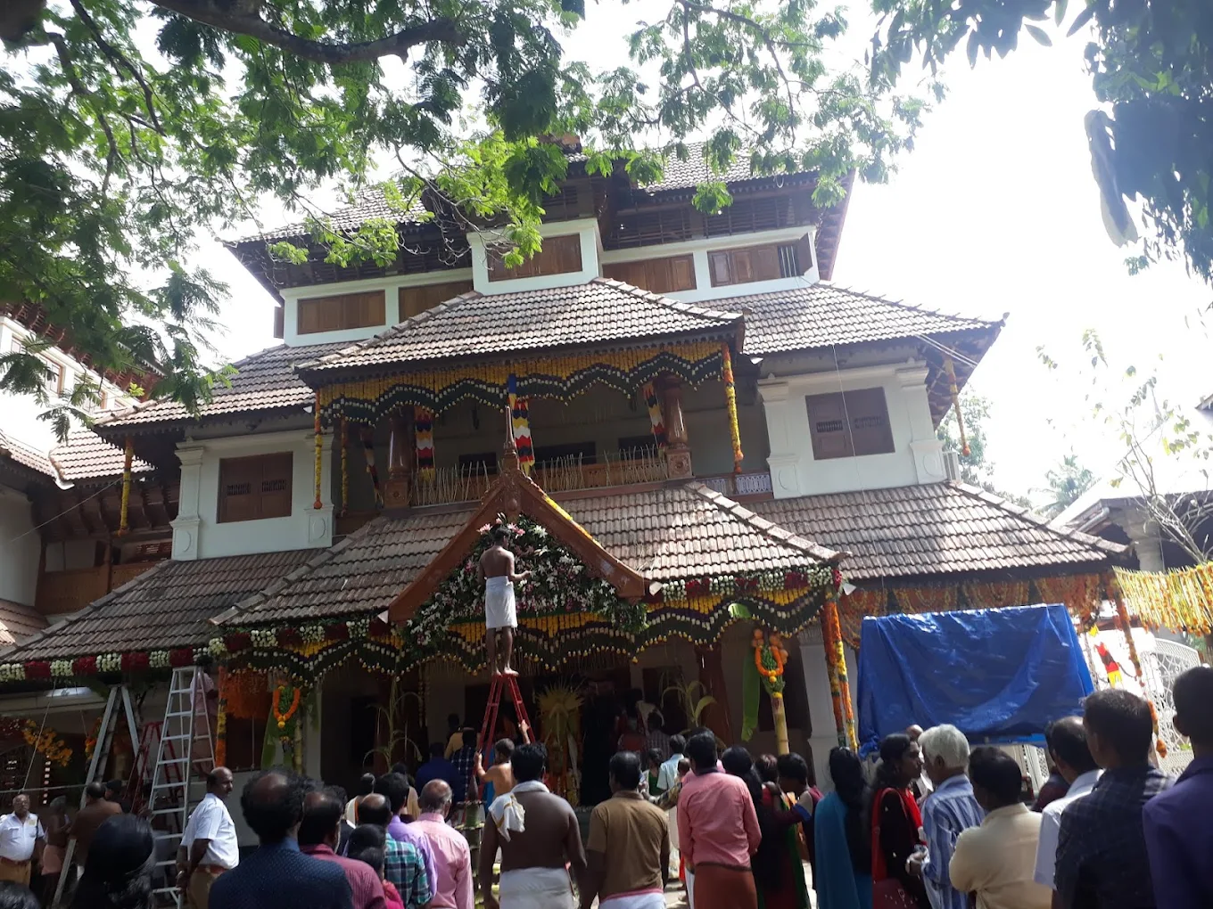 Panoramic view of Avanangattil Kalari Temple, Thrissur