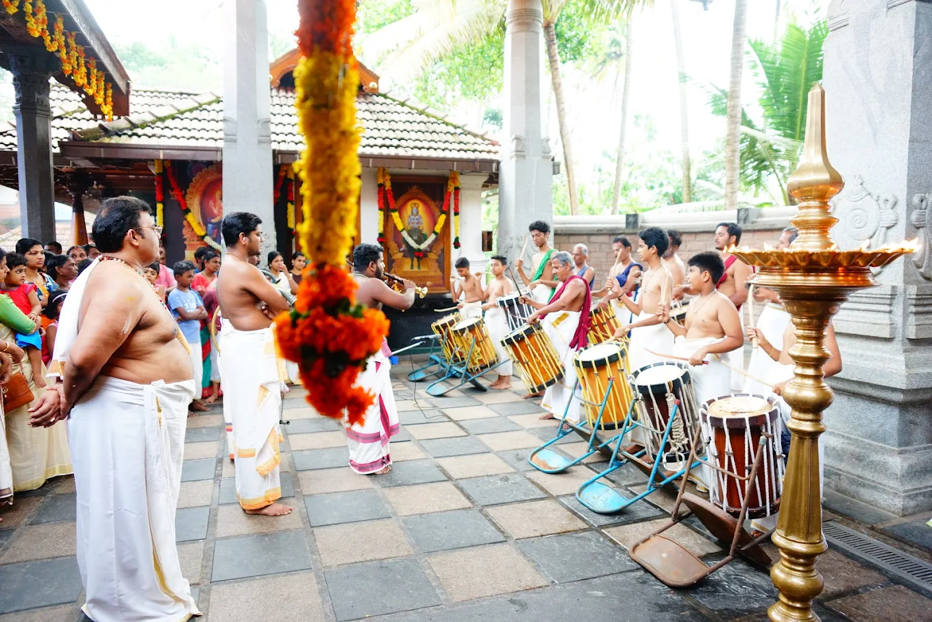 sanctum of Avanangattil Kalari Sree Vishnumaya Temple in Thrissur